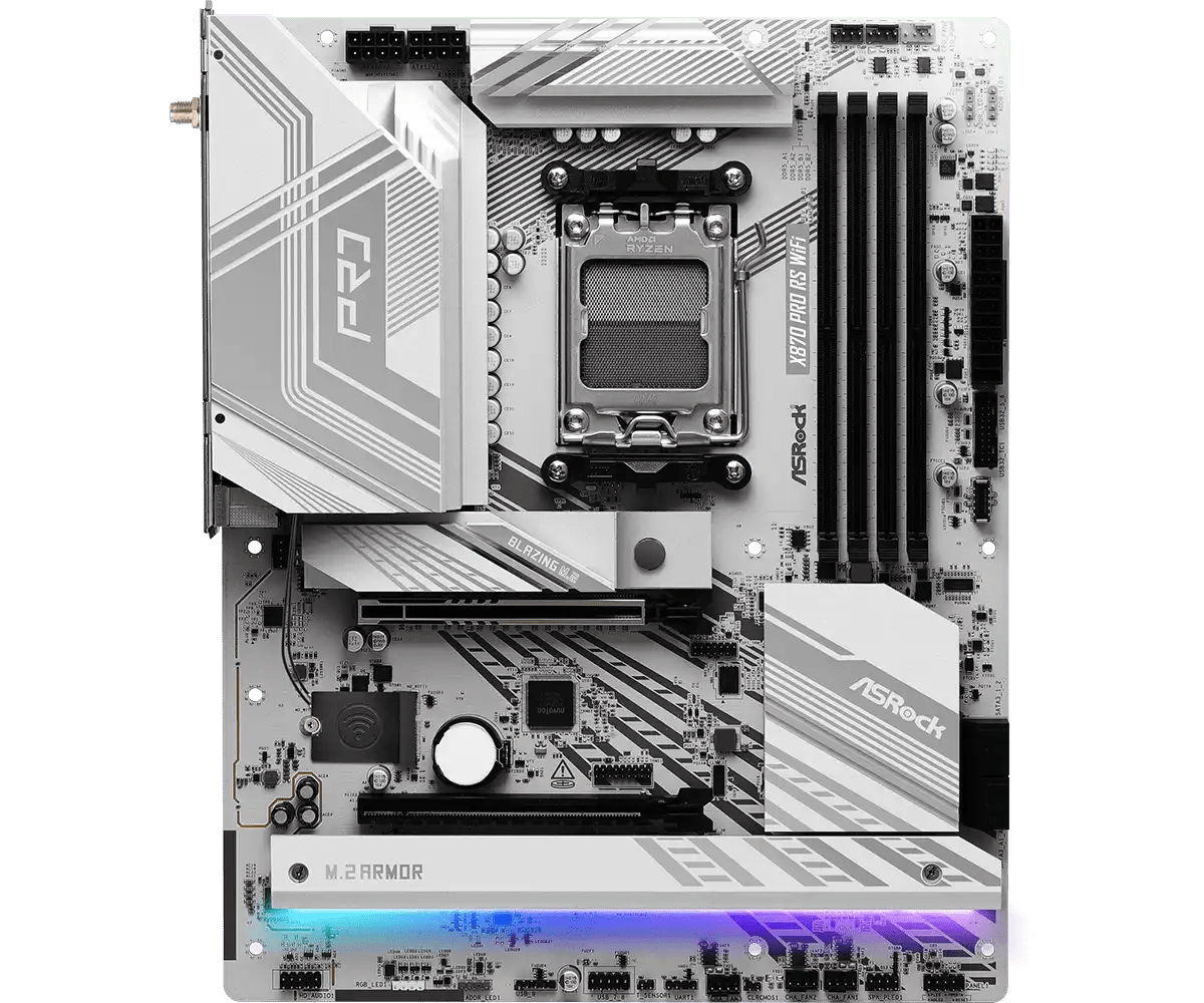 ASRock X870 Pro RS WiFi AMD AM5 Socket Gaming Motherboard | 90 - MXBQ00 - A0UAYZ - 4710483949333 - Vektra Computers LLC ASRock X870 Pro RS WiFi AMD AM5 Socket Gaming Motherboard | 90 - MXBQ00 - A0UAYZ - 4710483949333 - Vektra Computers LLC